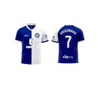 Atlético de Madrid Camiseta Segunda equipación Griezmann 7 réplica Oficial 23-24 Adulto Azul y Blanca (XXL)