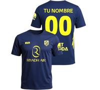 Atletico de Madrid - Camiseta Segunda Equipación Personalizable 2025-2026 | Oficial réplica | Personalizable con Nombre y Número | Solo Camiseta | Tallas Adulto (FR/ES, Letras, XL, Regular, Regular)