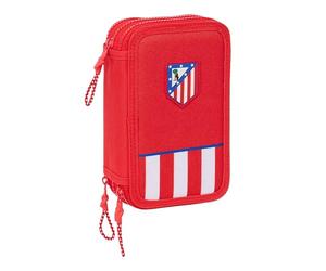 ATLÉTICO DE Madrid - Estuche Escolar con 36 Útiles Incluidos, Estuche Infantil, Estuche Niño, Ideal para Niños de 5 a 14 Años, Cómodo y Versátil, Calidad y Resistencia, 12.5x5.5x19.5 cm, Color Rojo