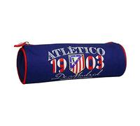 Atlético de Madrid - Estuche Portatodo Cilíndrico Soft, con Cremallera, Producto Oficial, Color Azul (CyP Brands)