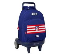 ATLÉTICO DE MADRID - Mochila Grande con Ruedas, Compact Evolución, Extraíble, Ideal para Niños de Diferentes Edades, Cómoda y Versátil, Calidad y Resistencia, 33x22x45 cm