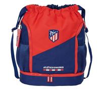 ATLÉTICO DE MADRID - Mochila Saco, Mochila, Ideal para Niños de Diferentes Edades, Cómoda y Versátil, Calidad y Resistencia, 34x15x43 cm, Color Rojo/Azul
