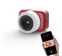 ATLI T100 Lite Time Lapse Cámara 1080P HDR Profesional WiFi APP Control Manual Enfoque Timelapse Videocámara para Plantas Interior Construcción (Rojo y Blanco)