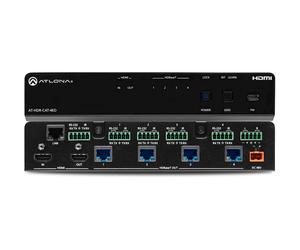 Atlona AT-HDR-CAT-4ED Amplificador de distribución HDMI a HDBaseT con cuatro salidas y distancia ampliada para 4K HDR