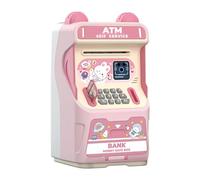 ATM Bank - Piggy Bank | Safe Box, with Music Facial Recognition Simulated Card Slot ATM Machine Kids Safe for Cash Bill Coin Ages Over 3 Home Preschool Learning Birthday