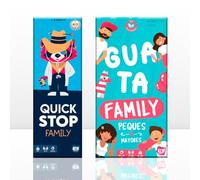 ATM Gaming Pack Juegos de Mesa Familiares - Juegos Rápidos y Divertidos para Niños y Adultos - Sin Pantallas para Conectar en Familia - Quickstop Family + Guatafamily