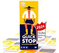 ATM Gaming Quickstop - El Duelo de Letras - Juego de Cartas para jóvenes y Adultos - Rápido y Loco - de 2 a 7 Jugadores - Juego de Cartas a Partir de 10 años - Juego Familiar
