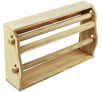 ATM Porta Rollos de Cocina de Pared encimera Doble en Madera Film Papel Porta Rollo