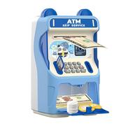 ATM Savings Bank - 10.04 Inches Educational Toys | ABS Automatic Money Rolling Safe, Password Protected Cash Coin Box with Music Lighting For Boys Girls Home Preschool Birthday