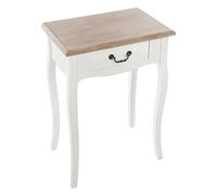 Atmosphera Mesita de noche Chrysa ATM23-114516A Blanco y madera 47 x 30 x 65 cm