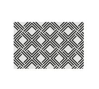 Atmosfera Home Alfombra Living Deco GEOM Negro. Tejido DE Vinilo Que SE Puede Fregar.Varias Medidas. (60X90), STO088