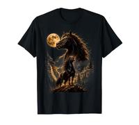 Atmosférico Caballo en la Noche criando Caballos Salvajes de sementales Camiseta