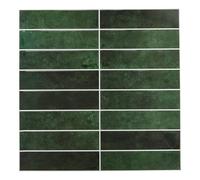 Atmosphera - 2 vinilos Decorativos Caro rectángulos 30x30cm Verde Oscuro