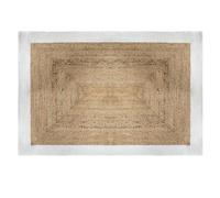 Atmosphera – Alfombra de yute Borde blanco 120 x 170 cm