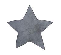 Atmosphera - Alfombra, microfibra, para habitación infantil, forma de estrella, color gris