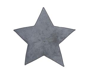 Atmosphera - Alfombra, microfibra, para habitación infantil, forma de estrella, color gris