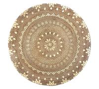 Atmosphera Alfombra Shine de yute Oro brillante Ø 115 cm