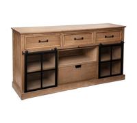 Atmosphera - Aparador de 2 Puertas «Danik» - Madera y Vidrio Templado