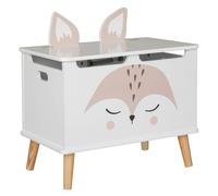 Atmosphera - Arcón Infantil Fox - Madera y Pino - Blanco - 53x54-5 cm