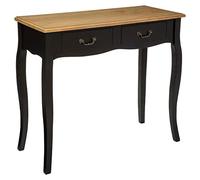 Atmosphera ATM-114515B Mueble Consola de 2 cajones de Madera Negra de 78 cm de Altura, cm