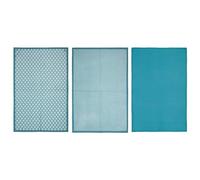 Atmosphera - Juego de 3 paños de Cocina - Estampados - algodón - Azul Pato - 45x70 cm