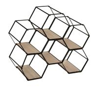 Atmosphera - Botellero - 6 Botellas Arty - Metal y Madera - Negro - 26x29-5 cm