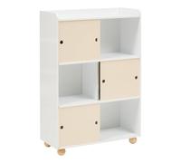 Atmosphera - Bouli Mueble de almacenaje Infantil 3 Puertas correderas Beige 69,5x30x101 cm
