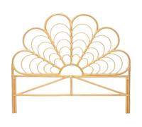 Atmosphera - Cabecero de ratán Aoni 160 x 140 cm, Forma de Flor, Estilo Bohemio - para Dormitorio de Matrimonio