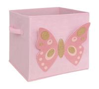Atmosphera – Caja de almacenaje infantil Joey – Mariposa rosa 29 x 29 cm