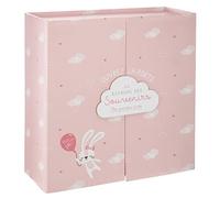 Atmosphera - Caja Regalo Nacimiento 'Royaume Des Souvenirs' 22 x 22 cm - Rosado