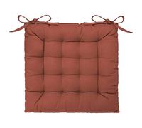 Atmosphera - Cojín de silla de algodón terracota 38 x 38 cm