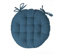 Atmosphera - Cojín de silla redondo en algodón verde azulado D. 38 cm