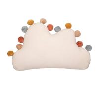 Atmosphera - Cojín Decorativo Nube de algodón con Pompones 30 x 50 cm