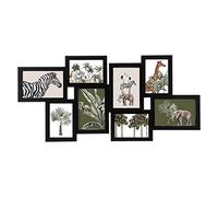 ATMOSPHERA CREATEUR D'INTERIEUR Pêle-mêle - Marco de fotos (capacidad para 8 fotos), diseño de tablón de anuncios, color negro