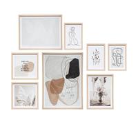 Atmosphera - Conjunto de 8 Carteles enmarcados «Abstrait» - bajo Vidrio