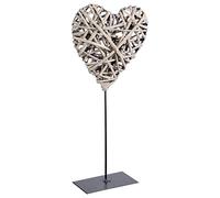 Atmosphera - Corazón - Mimbre y Metal - H37 cm - Beige