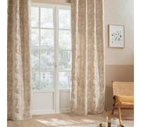 Atmosphera - Cortina «Bejuco» con Motivos de Jacquard - con Ojales - Lino 140 x 260 cm