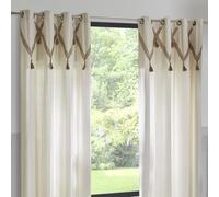 ATMOSPHERA CREATEUR D'INTERIEUR Cortina de algodón Carmen 140x260 Yute