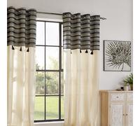 Atmosphera - Cortina con Ojales «Delhi» - Motivos de Jacquard 140 x 260 cm