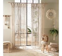Atmosphera - Cortina de Hilo 'Macramé' Marfil 90 x 200 cm