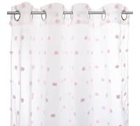 Atmosphera - Cortina Infantil 'Pompons' - Blanca y Rosa 140 x 240 cm