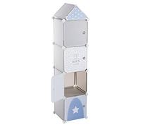 Atmosphera – Columna de almacenamiento infantil Colonne Gris y Azul 34 x 139 cm