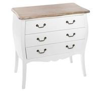 ATMOSPHERA CREATEUR D'INTERIEUR ATM-157063 AC-Deco - Cajonera (3 cajones, MDF-Chrysa-L, 75 x 46 x H 91 cm), Color Blanco