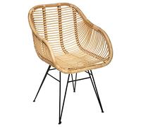 ATMOSPHERA CREATEUR D'INTERIEUR ATM-179025 Sillón, Metal Ratán, Natural, cm
