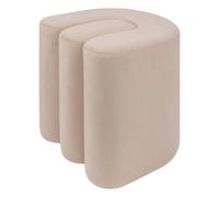 Atmosphera Puff Bolan de terciopelo 40x40 cm Beige