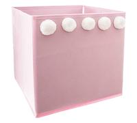 ATMOSPHERA CREATEUR D'INTERIEUR Caja de almacenamiento de pompones x 5 rosa