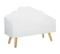 ATMOSPHERA CREATEUR D'INTERIEUR Cofre de Nube Blanca, Color Blanco/Marrón, L. 58 x l. 45 x H. 28 cm