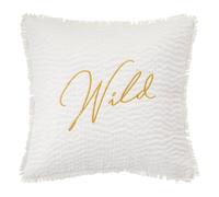 ATMOSPHERA CREATEUR D'INTERIEUR Cojín Bordado Wild Romance 45 x 45 cm POLIETILENOsPOLIURETANOnte Blanco
