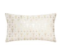 ATMOSPHERA CREATEUR D'INTERIEUR Cojín de Terciopelo Dorado Tropic IV 30 x 50 Marfil
