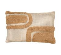ATMOSPHERA CREATEUR D'INTERIEUR Cojín POLIPROPILENOy 38 x 58 cm algodón tufté Beige Lino